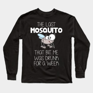 Alcohol Drunk Mosquito Long Sleeve T-Shirt